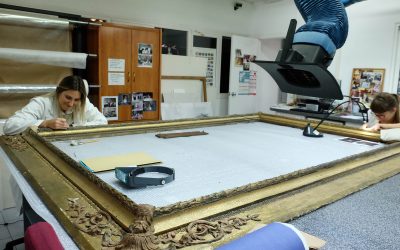 El laboratorio de restauración de la Diputación de Alicante trabaja en la conservación de más de 60 obras de arte al año