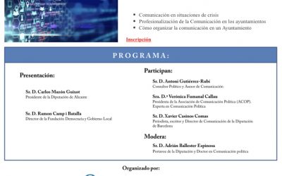 La Diputación de Alicante impulsa un encuentro digital para ayudar a los ayuntamientos a organizar y mejorar su comunicación