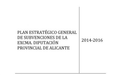 Plan estrategico subvenciones diputacion Alicante 2014-2016