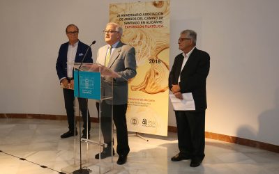 La Asociación de Amigos del Camino de Santiago en Alicante presenta una exposición filatélica en el Palacio Provincial