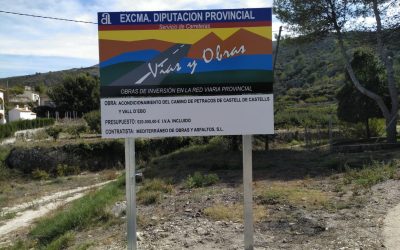 La Diputación de Alicante inicia las obras para acondicionar el Camino de Petracos en Castell de Castells y Vall d’Ebo con un presupuesto de 520.000 euros