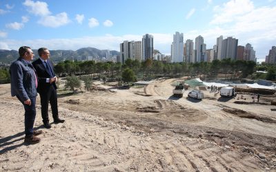 Las obras del Parque de la Séquia Mare de Benidorm que cuentan con una ayuda provincial de 700.000 euros concluirán a principios de 2019