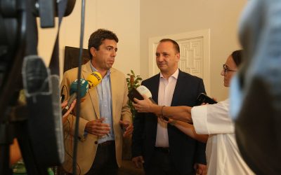 Carlos Mazón y Rubén Martínez Dalmau mantienen su primer encuentro oficial en el Palacio Provincial