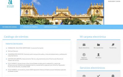 La Diputación de Alicante ofrece la posibilidad de realizar cualquier trámite a través de su sede electrónica
